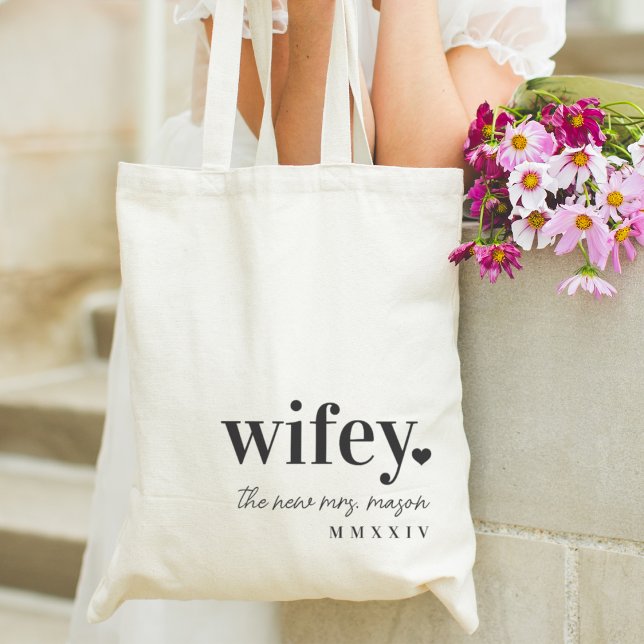 WIFEY | Personalisierte neue Frau Tragetasche (Von Creator hochgeladen)