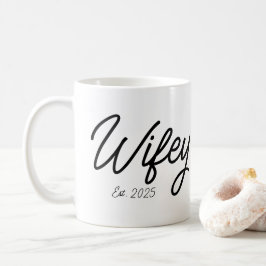 Wifey Personalisierte Verlobung Geschenk für ihre Kaffeetasse