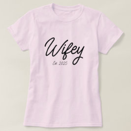Wifey Personalisierte Verlobung Geschenk für ihre T-Shirt