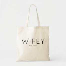 Wifey - Personalisiertes Datum Tragetasche