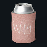 Wifey Pink Glitzer Honeymoon Can Cooler Dosenkühler<br><div class="desc">Wifey Pink Rose Gold Sparkle Glitzer kann kälter für Hochzeitsfeier oder Flitterwochen.</div>