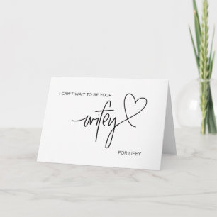 Wifey Pour Lifey Simple Carte De Mariage De Jour P