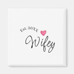 Wifey rotes Herz est. Jahr zukünftige Frau Valenti Magnet