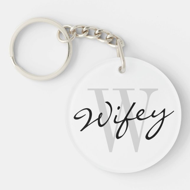 WIFEY Schlüsselanhänger für wedding Braut- und (Vorderseite)