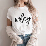 Wifey und Hubby Honeymoon T-Shirt<br><div class="desc">Hubby- und Watergläubchen</div>