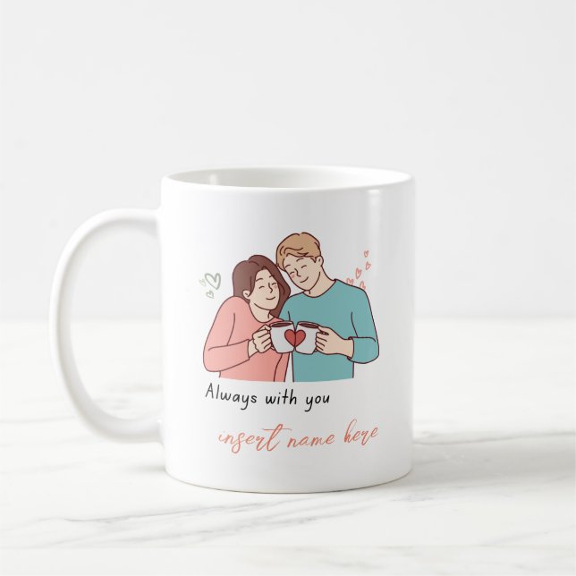 Wifey und Hubby Tasse, Couple Tasse (Links)