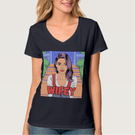 Wifey Womens V-Neck T - Shirt