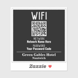 WiFi-Anweisungen mit QR-Code Aufkleber