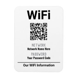 WiFi-Anweisungen mit QR-Code Magnet