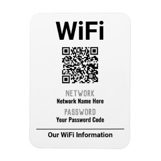 WiFi-Anweisungen mit QR-Code Magnet