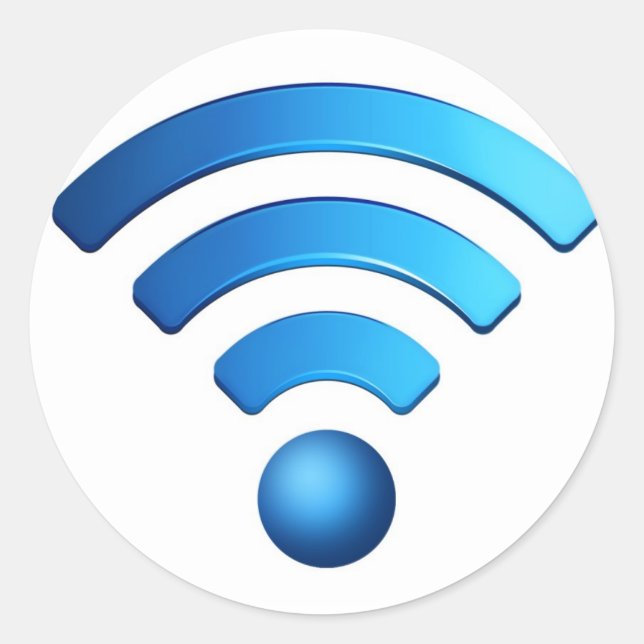 Wifi-Aufkleber Runder Aufkleber (Vorderseite)