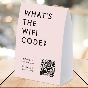 WiFi-Code-Tischständer Netzwerk-QR-Tischschild Tischaufsteller