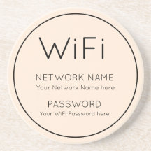 WiFi Details Einfache typografische Single-Line-Gr