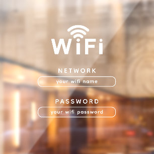WiFi-Fensteraufkleber für Büro und Schaufenster Fensteraufkleber