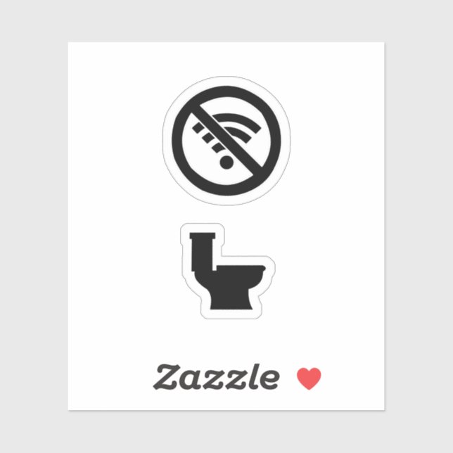 WiFi-freie Zone Aufkleber (Blatt)
