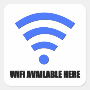 Wifi hier Aufkleber erhältlich