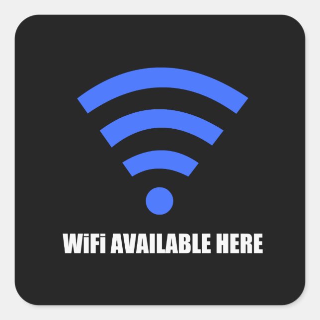 Wifi hier Aufkleber erhältlich (Vorderseite)