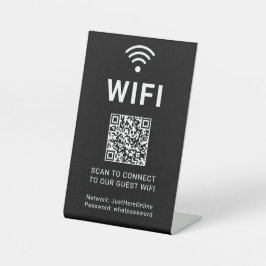 Wifi Info Sign Connect Online Minimal Modern Sockelschild