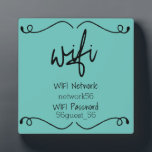 WIFI-Informationskennwort für den Gastbesucher Fotoplatte<br><div class="desc">Dieses Design entstand durch digitale Kunst und kann in dem Bereich personalisiert sein, der durch das Ändern des Fotos und/oder Textes zur Verfügung gestellt wird. Oder Sie können es anpassen, indem Sie den Mausklick auswählen, um weitere Optionen anzupassen, um die Farbe des Hintergrunds zu löschen oder zu ändern, Text hinzuzufügen,...</div>