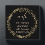 WIFI-Informationskennwort Gold Black Fotoplatte<br><div class="desc">Dieses Design entstand durch digitale Kunst und kann in dem Bereich personalisiert sein, der durch das Ändern des Fotos und/oder Textes zur Verfügung gestellt wird. Oder Sie können es anpassen, indem Sie den Mausklick auswählen, um weitere Optionen anzupassen, um die Farbe des Hintergrunds zu löschen oder zu ändern, Text hinzuzufügen,...</div>