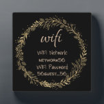 WIFI-Informationskennwort Gold Black Fotoplatte<br><div class="desc">Dieses Design entstand durch digitale Kunst und kann in dem Bereich personalisiert sein, der durch das Ändern des Fotos und/oder Textes zur Verfügung gestellt wird. Oder Sie können es anpassen, indem Sie den Mausklick auswählen, um weitere Optionen anzupassen, um die Farbe des Hintergrunds zu löschen oder zu ändern, Text hinzuzufügen,...</div>