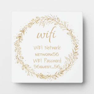 WIFI-Informationskennwort Gold Black Fotoplatte