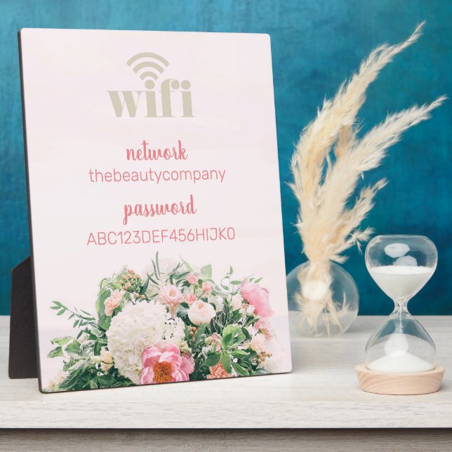 WiFi Internet Password Salon Beauty Business-Zeich Fotoplatte (Seite)