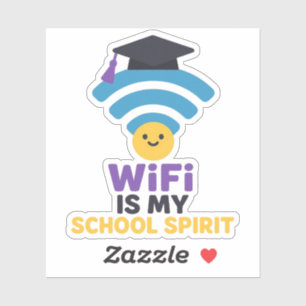 WiFi ist meine Schule Geist lustige Student Leben  Aufkleber