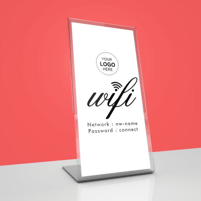 WiFi-Kennwort-Code Firmenlogo Sockelschild (Von Creator hochgeladen)