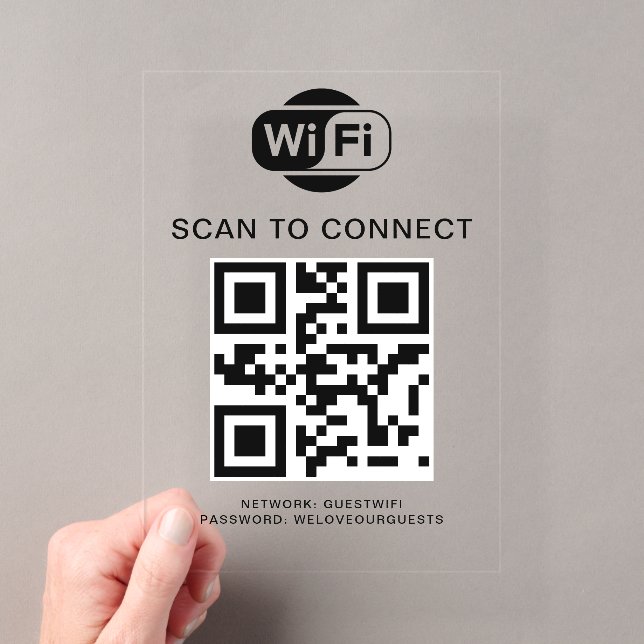 WiFi-Kennwort | QR-Code-Prüfung für die Verbindung Acryleinladungen (Insitu (Handheld))