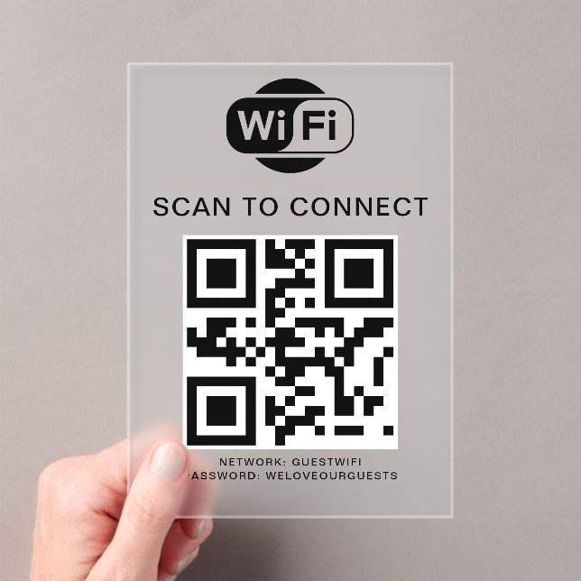WiFi-Kennwort | QR-Code-Prüfung für die Verbindung Acryleinladungen (Insitu (Handheld))