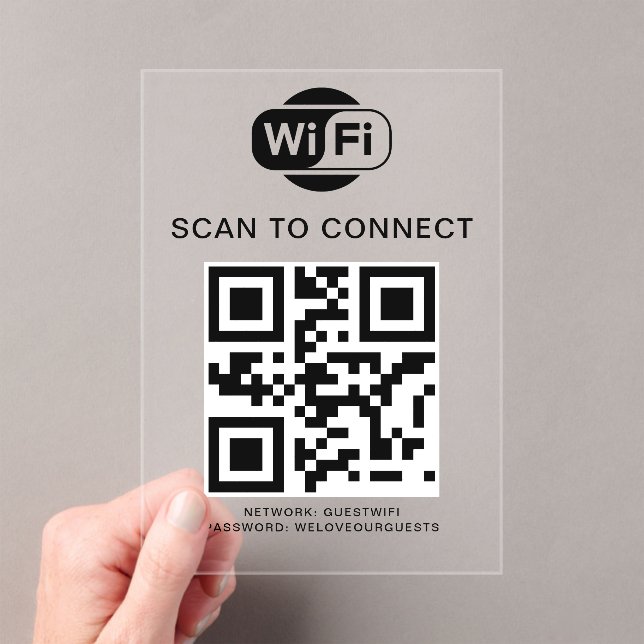 WiFi-Kennwort | QR-Code-Prüfung für die Verbindung Acryleinladungen (Insitu (Handheld))