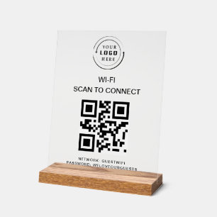 WiFi-Kennwort QR-Code-Prüfung für die Verbindung Acrylschild