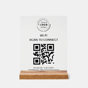 WiFi-Kennwort QR-Code-Prüfung für die Verbindung Acrylschild