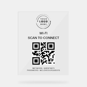 WiFi-Kennwort QR-Code-Prüfung für die Verbindung Acrylschild