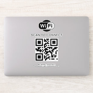 WiFi-Kennwort   QR-Code-Prüfung für die Verbindung Aufkleber