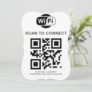 WiFi-Kennwort QR-Code-Prüfung für die Verbindung Einladung