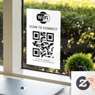 WiFi-Kennwort QR-Code-Prüfung für die Verbindung Fensteraufkleber