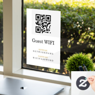 WiFi-Kennwort QR-Code-Prüfung für die Verbindung Fensteraufkleber