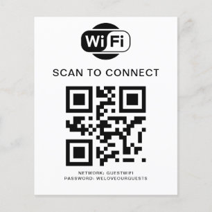 WiFi-Kennwort QR-Code-Prüfung für die Verbindung Flyer