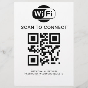 WiFi-Kennwort   QR-Code-Prüfung für die Verbindung Flyer