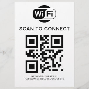 WiFi-Kennwort   QR-Code-Prüfung für die Verbindung Flyer
