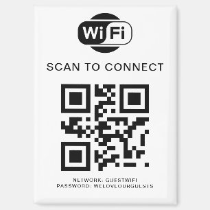 WiFi-Kennwort QR-Code-Prüfung für die Verbindung Magnet