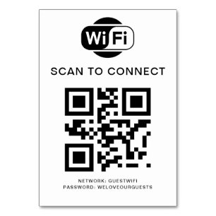 WiFi-Kennwort QR-Code-Prüfung für die Verbindung Tischnummer