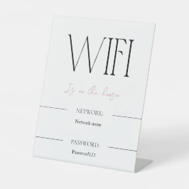 WiFi-Kennwort und Netzwerk-Vorwahlnummer Sockelschild