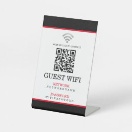 Wifi-Kennwort und Personalisierter QR-Code für das Sockelschild