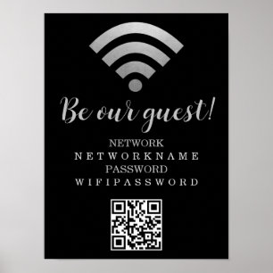 WiFi-Kennwort und Personalisiertes Netzwerk Poster