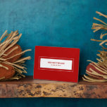 WiFi-Kennwort-Zeichen rot Fotoplatte<br><div class="desc">Modern WiFi Passwort signieren,  um Ihre Netzwerkinformationen mit Gästen zu teilen. Ideal für Mieten von Airbnb,  Bed & Breakfast und mehr. Minimal modernes Design in rot und weiß.</div>