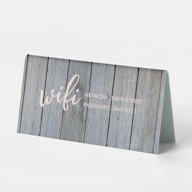 WIFI-Kennwortsignatur Tischaufsteller (Vorderseite)