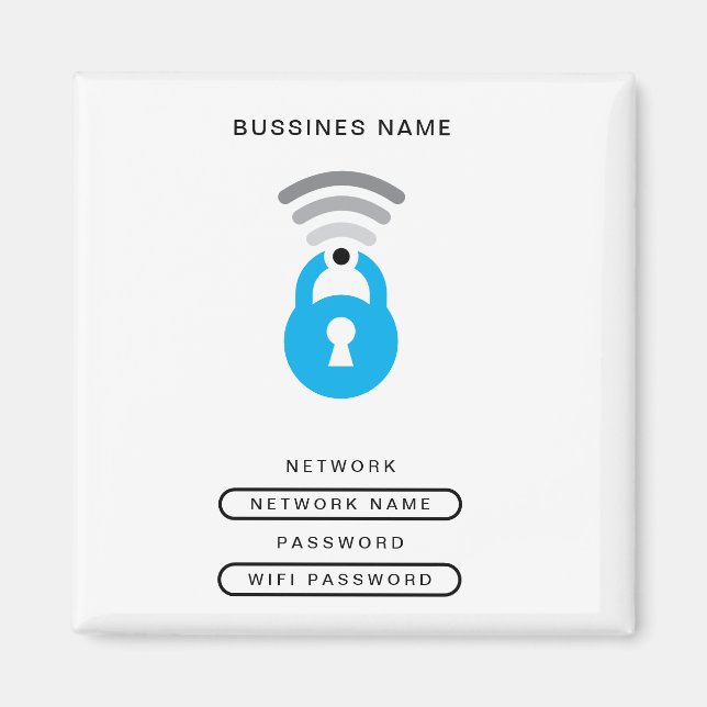 WiFi Key Tech Logovorlage Magnet (Vorne)